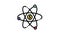 atom nuclear energy color icon animation