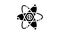 atom nuclear energy glyph icon animation