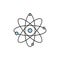 atom, nuclear, molecule, chemistry, science Flat Color Icon Vector