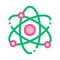 Atom Nucleus And Electron Vector Thin Line Icon