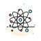 Atom, Particle, Molecule, Physics Abstract Flat Color Icon Template