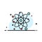 Atom, Particle, Molecule, Physics Business Logo Template. Flat Color