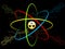 Atom symbol. Vector atom radiation