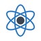 Atom thin color line vector icon
