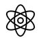 Atom thin line vector icon
