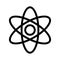 Atom thin line vector icon