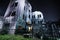 Atomic bomb dome at night in Hiroshima, Japan