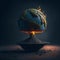 Atomic Bomb Explosion, Bomb Explosion On Flat Earth, created with Generative AI technology