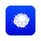 Atomic explosion icon digital blue