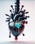 Atomic heart in mechanisms. Heart motor