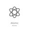 atomic icon vector from business collection. Thin line atomic outline icon vector illustration. Outline, thin line atomic icon for