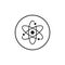 Atomic Molecules Icon Vector. Science Lab Symbol Illustration