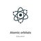 Atomic orbitals vector icon on white background. Flat vector atomic orbitals icon symbol sign from modern education collection for