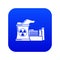 Atomic reactor icon blue vector