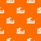 Atomic reactor pattern vector orange