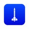 Atomic rocket icon digital blue