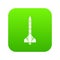 Atomic rocket icon digital green