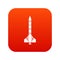 Atomic rocket icon digital red