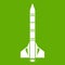 Atomic rocket icon green
