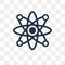 Atomic vector icon isolated on transparent background, Atomic t