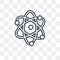 Atomic vector icon isolated on transparent background, linear At