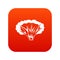 Atomical explosion icon digital red