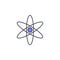 atoms icon. Element of web icon with one color for mobile concept and web apps. Thin line atoms icon can be used for web and