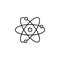 atoms outline icon. Element of simple education icon for mobile concept and web apps. Thin line atoms outline icon can be used for