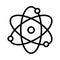 Atoms thin line vector icon