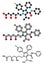 Atorvastatin cholesterol lowering drug (statin class) molecule