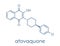 Atovaquone drug molecule. Skeletal formula.