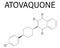 Atovaquone drug molecule. Skeletal formula.