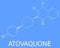 Atovaquone drug molecule. Skeletal formula.