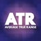 ATR - Average True Range acronym, business concept background