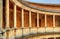 Atrium with columns at the Palace of Charles V, Alhambra fortress in Granada, Spain