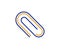 Attach line icon. Attachment paper clip sign. Vector