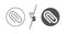 Attach line icon. Attachment paper clip sign. Vector