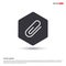 Attach paper clip icon Hexa White Background icon template