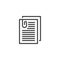 Attached document paper outline icon