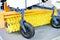 Attached road brush for mechanical street sweeper