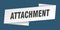 attachment banner template. ribbon label sign. sticker