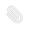 Attachment paperclip outline icon. Signs and symbols can be used for web, logo, mobile app, UI, UX