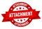 attachment round ribbon isolated label. attachment sign.