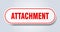 attachment sign. rounded isolated button. white sticker