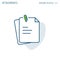 Attachments icon, paper clip, notes, document icon, notepad, clipboard, Corporate Business office files, Editable stroke