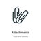 Attachments vector icon on white background. Flat vector attachments icon symbol sign from modern tools and utensils collection