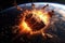 Attack of the asteroid (meteor) on the Earth