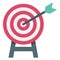 Attack, bullseye Color Vector icon which can easily modify or edit