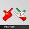 attack china peaceful iran hand gesture colored icon. Elements of flag illustration icon. Signs and symbols can be used for web,
