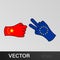 attack china pending eu hand gesture colored icon. Elements of flag illustration icon. Signs and symbols can be used for web, logo